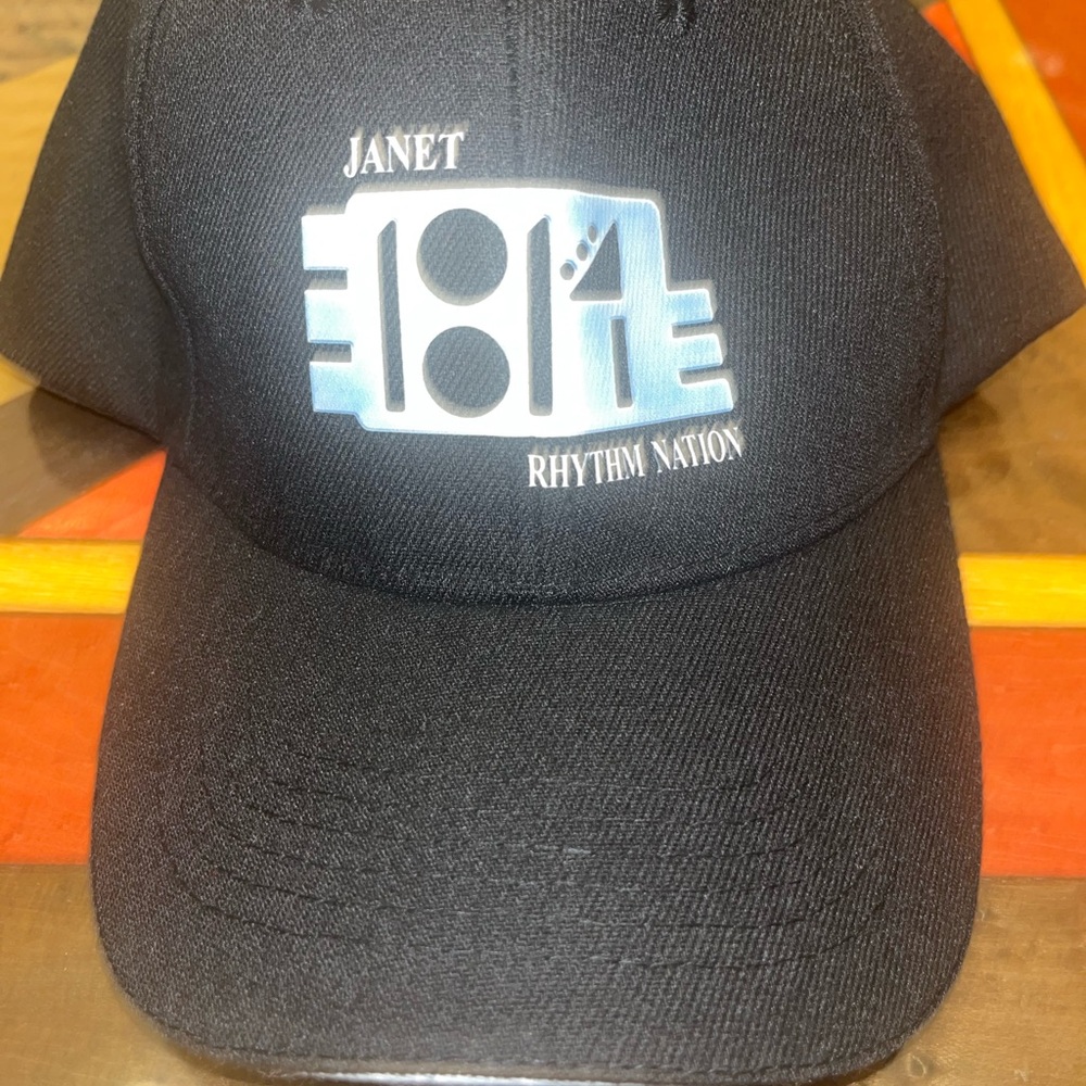 Janet Rhythm Nation Black Logo Baseball Cap